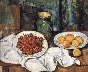 Paul Cezanne of still life cherries oil